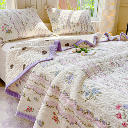 Set di biancheria da letto invernale in velluto pastorale morbido (4 pezzi)