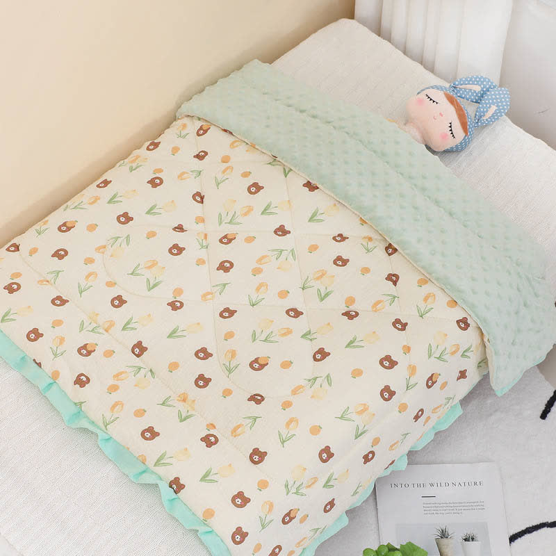 Trapunta per neonati "Lovely Tulip Bear Comfort"