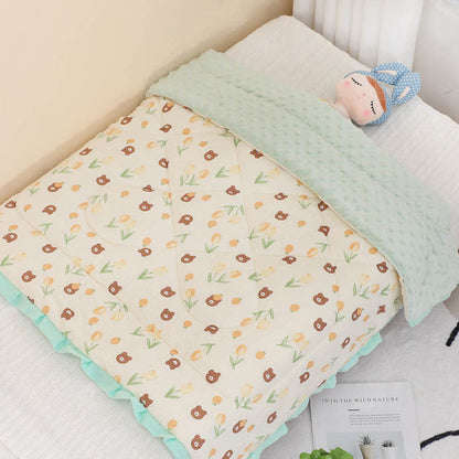 Trapunta per neonati "Lovely Tulip Bear Comfort"