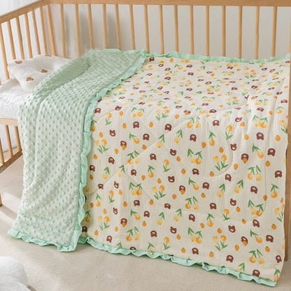 Trapunta per neonati "Lovely Tulip Bear Comfort"