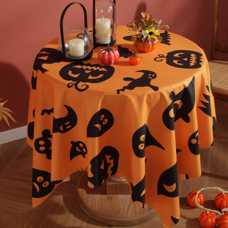 Tovaglia festiva a forma di zucca fantasma di Halloween