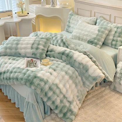 Set copripiumino in soffice pile (4 pezzi)