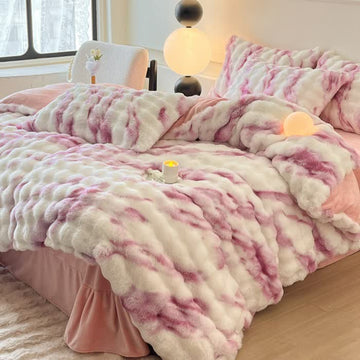 Lussuoso set di biancheria da letto invernale in pile di peluche (4 pezzi)