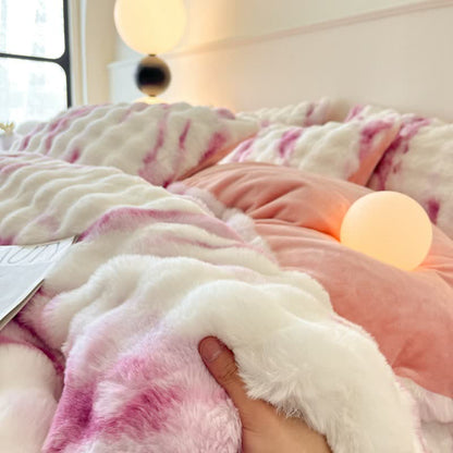 Lussuoso set di biancheria da letto invernale in pile di peluche (4 pezzi)