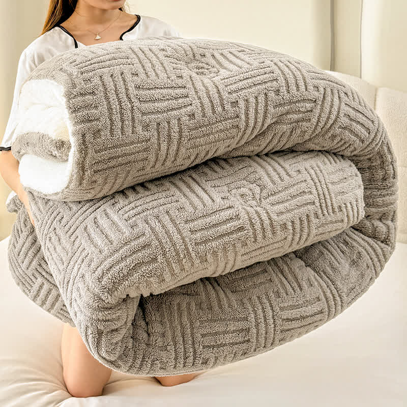 Coperta invernale calda e spessa in pile soffice