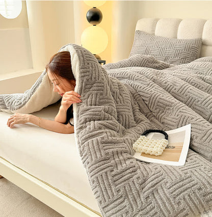 Coperta invernale calda e spessa in pile soffice