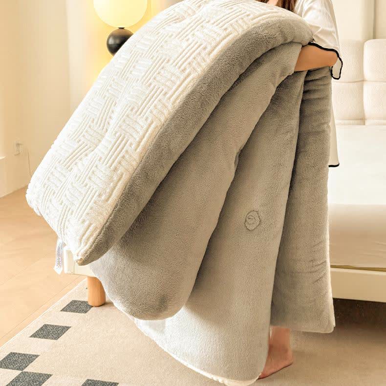 Coperta invernale calda e spessa in pile soffice