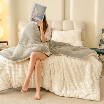 Coperta invernale calda e spessa in pile soffice