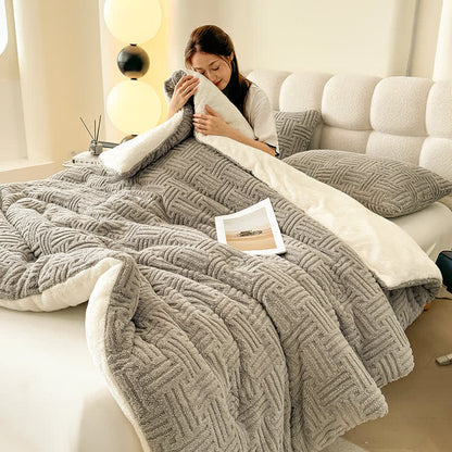 Coperta invernale calda e spessa in pile soffice