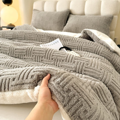 Coperta invernale calda e spessa in pile soffice