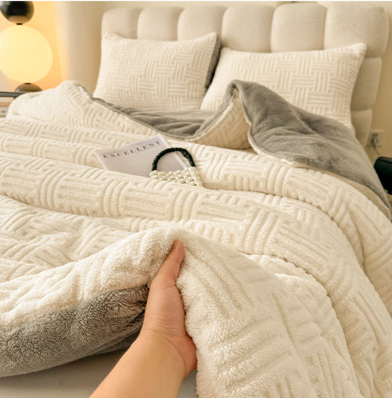Coperta invernale calda e spessa in pile soffice