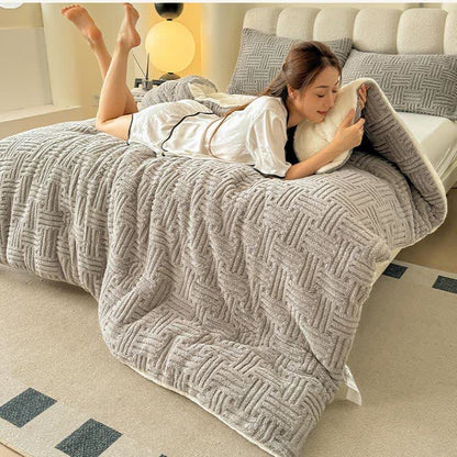 Coperta invernale calda e spessa in pile soffice