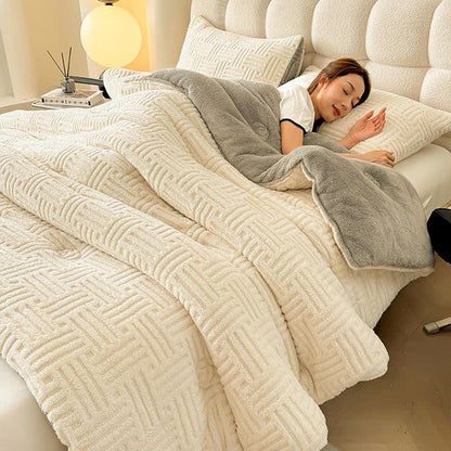 Coperta invernale calda e spessa in pile soffice