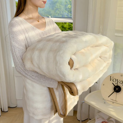 Coperta in soffice flanella con sfumature di colore