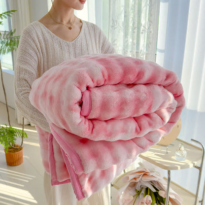 Coperta in soffice flanella con sfumature di colore
