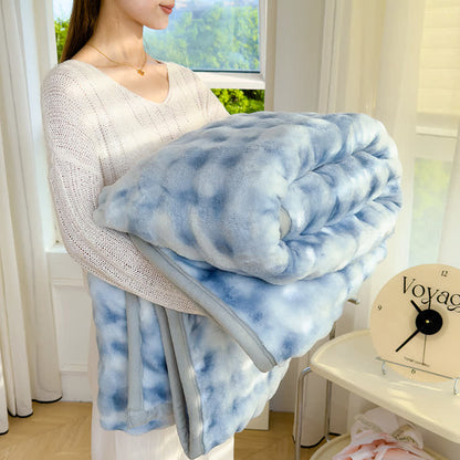 Coperta in soffice flanella con sfumature di colore
