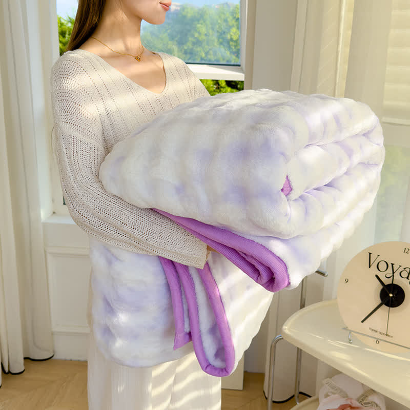 Coperta in soffice flanella con sfumature di colore