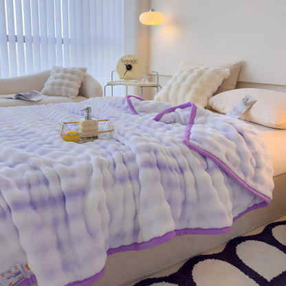 Coperta in soffice flanella con sfumature di colore