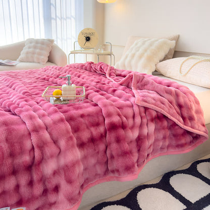 Coperta in soffice flanella con sfumature di colore