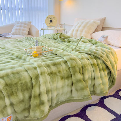 Coperta in soffice flanella con sfumature di colore