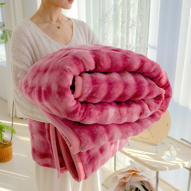 Coperta in soffice flanella con sfumature di colore