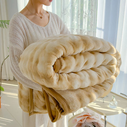 Coperta in soffice flanella con sfumature di colore