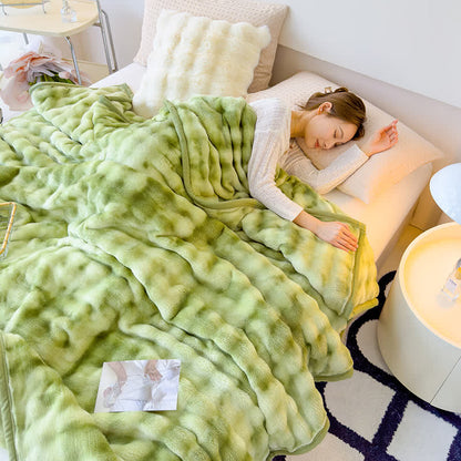 Coperta in soffice flanella con sfumature di colore