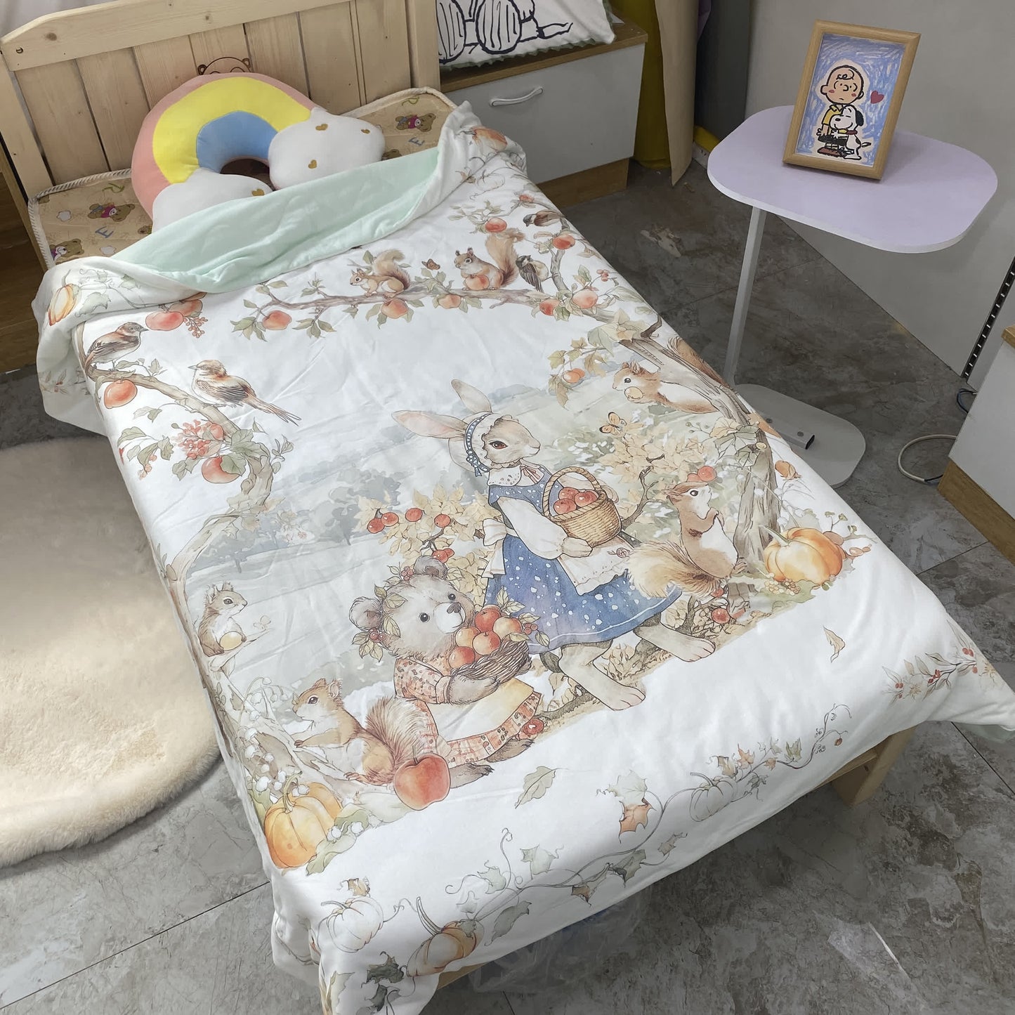 Trapunta in puro cotone con favola per bambini