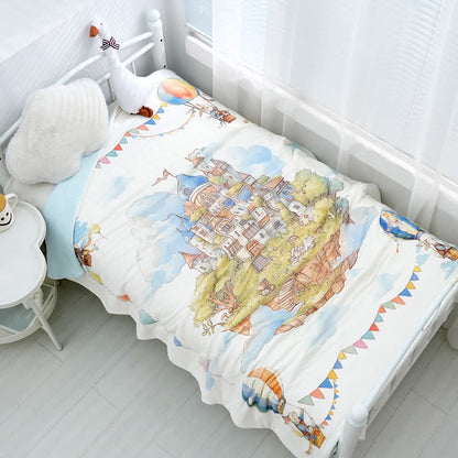 Trapunta per neonati in cotone "Wonderland Castle"