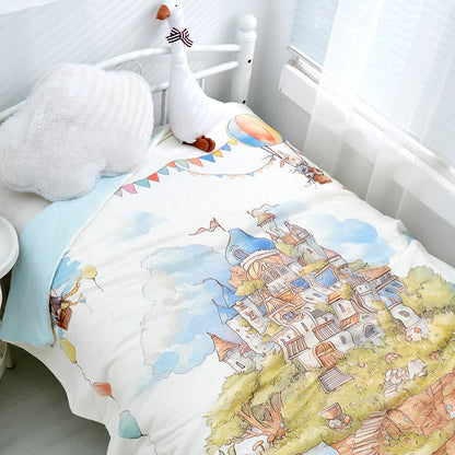 Trapunta per neonati in cotone "Wonderland Castle"