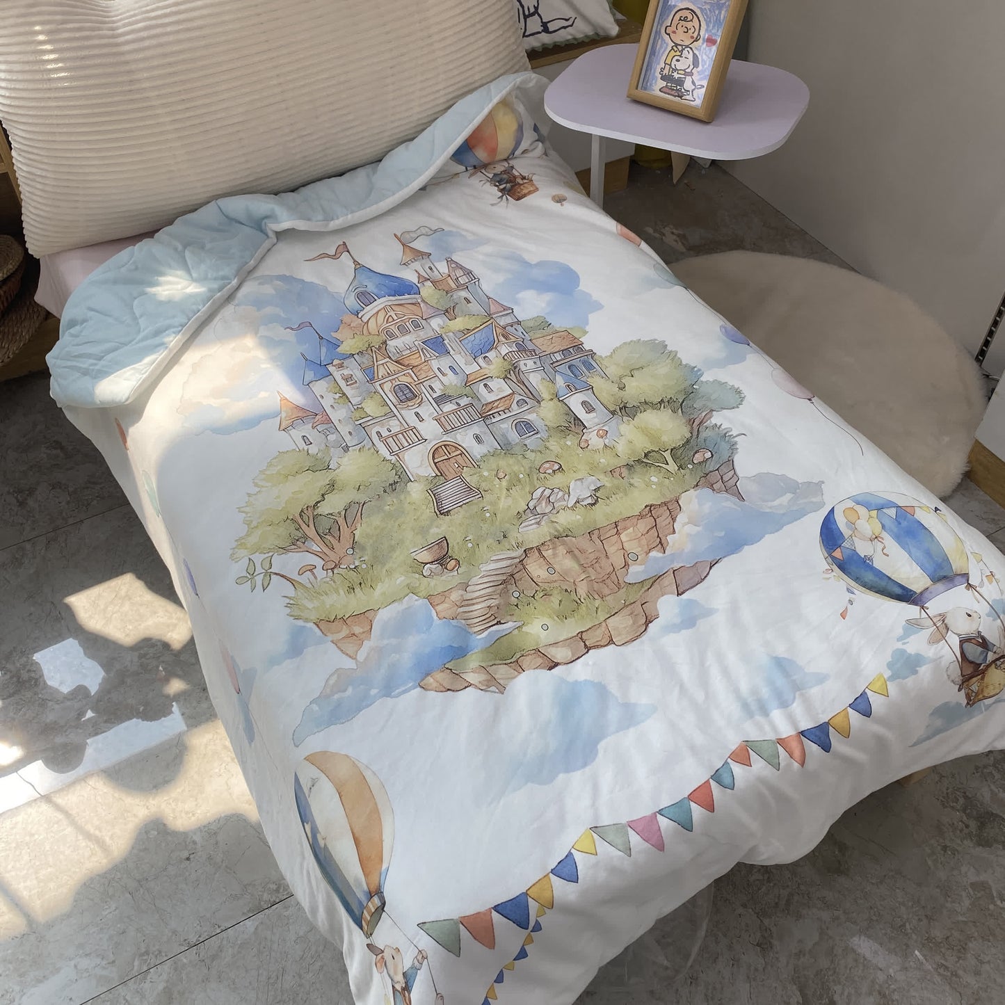 Trapunta per neonati in cotone "Wonderland Castle"
