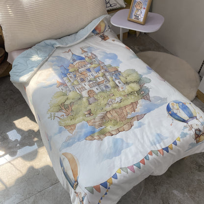 Trapunta per neonati in cotone "Wonderland Castle"