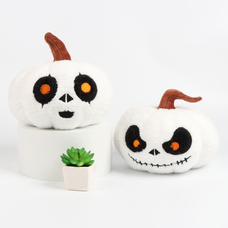 Cuscino ornamentale a forma di mostro di zucca di Halloween