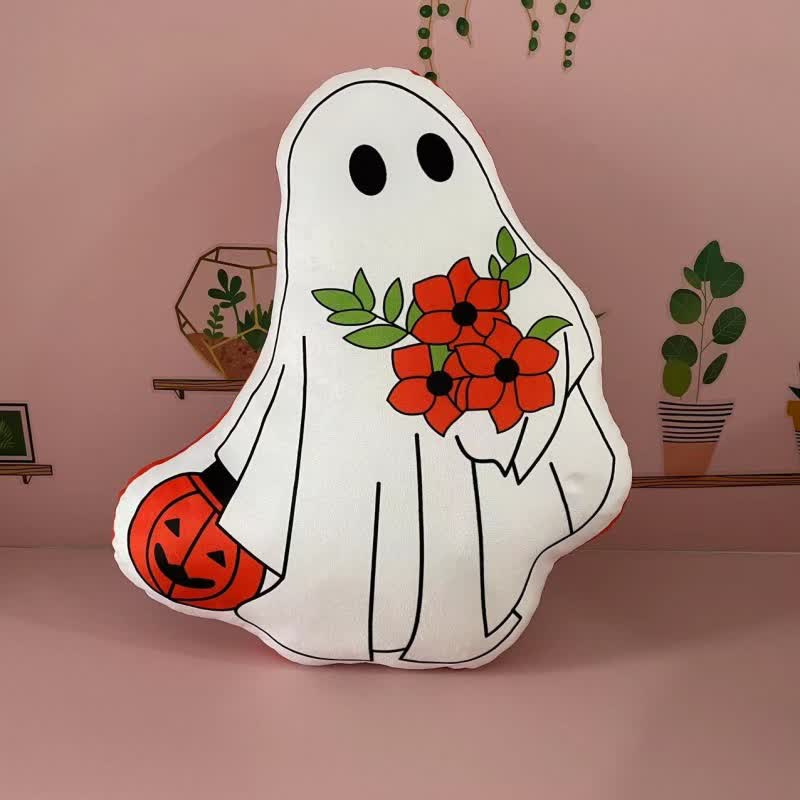 Cuscino lombare a forma di mostro di zucca di Halloween