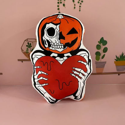 Cuscino lombare a forma di mostro di zucca di Halloween