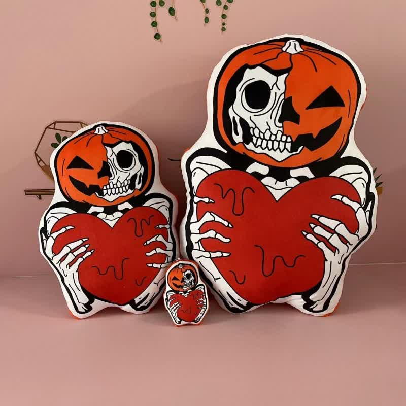 Cuscino lombare a forma di mostro di zucca di Halloween