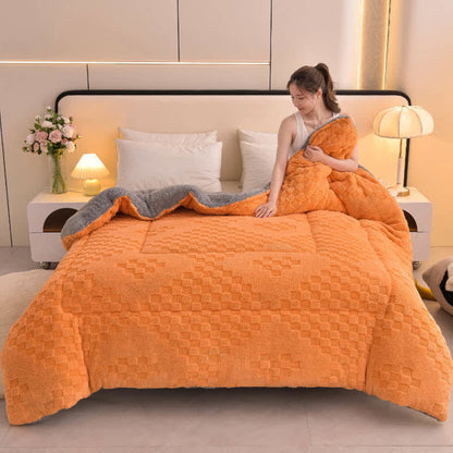Coperta invernale Sherpa calda con anima trapuntata