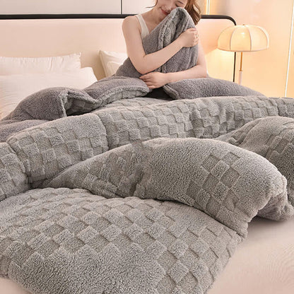 Coperta invernale Sherpa calda con anima trapuntata