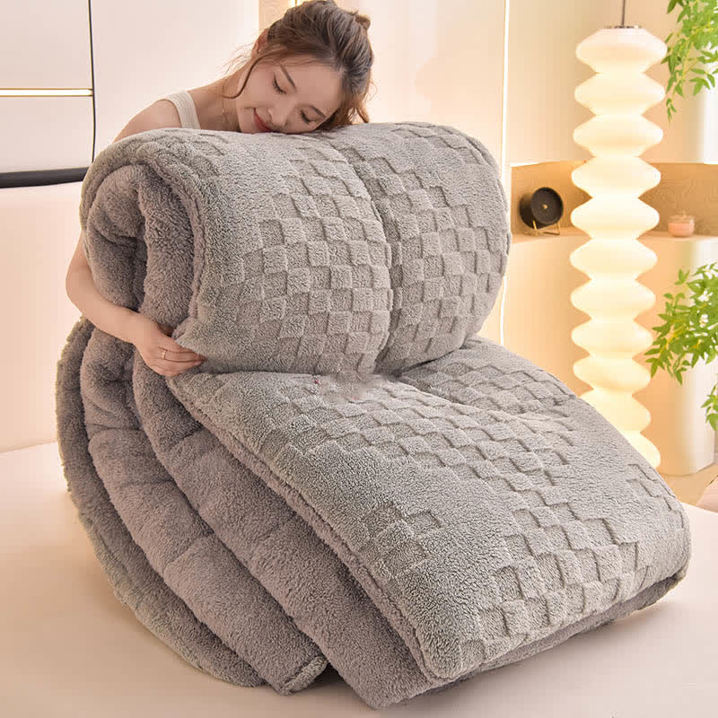 Coperta invernale Sherpa calda con anima trapuntata