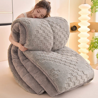 Coperta invernale Sherpa calda con anima trapuntata