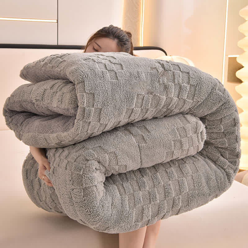 Coperta invernale Sherpa calda con anima trapuntata