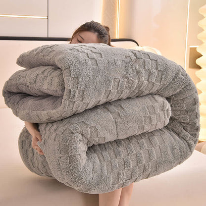 Coperta invernale Sherpa calda con anima trapuntata