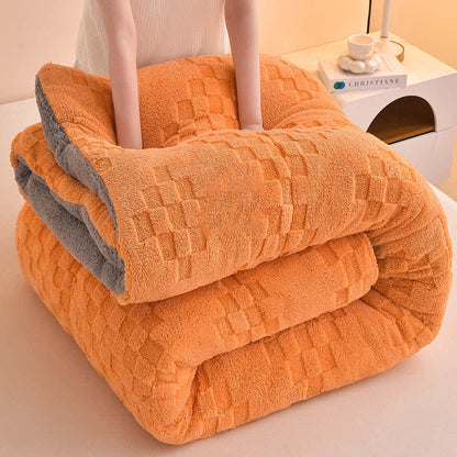 Coperta invernale Sherpa calda con anima trapuntata