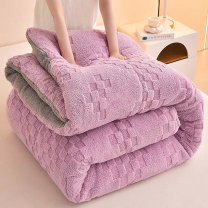 Coperta invernale Sherpa calda con anima trapuntata
