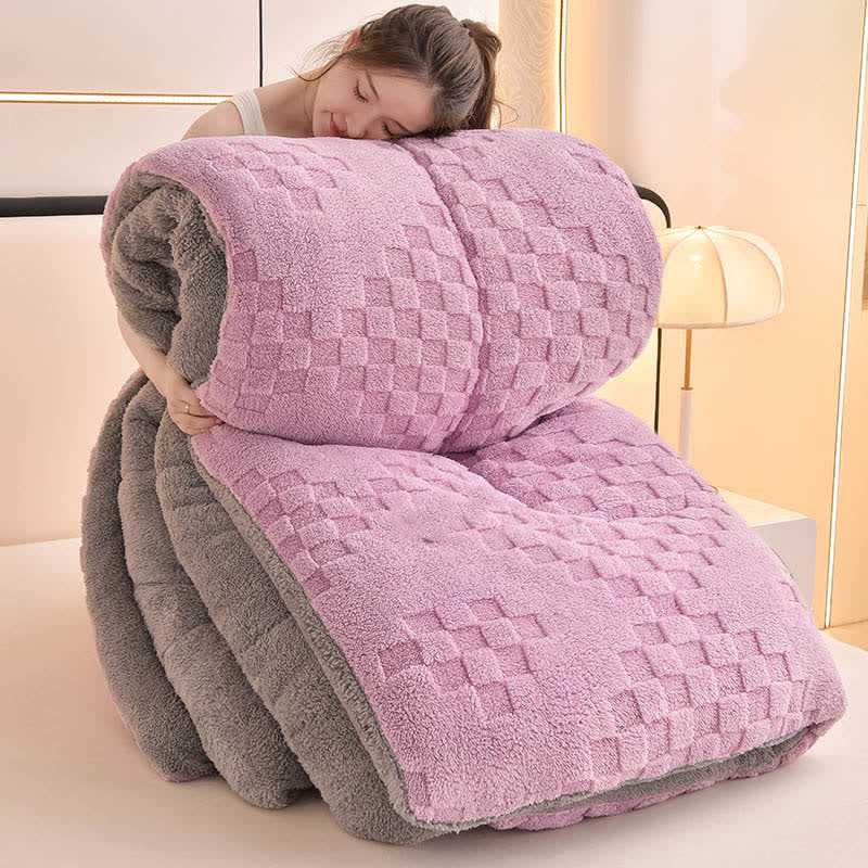 Coperta invernale Sherpa calda con anima trapuntata