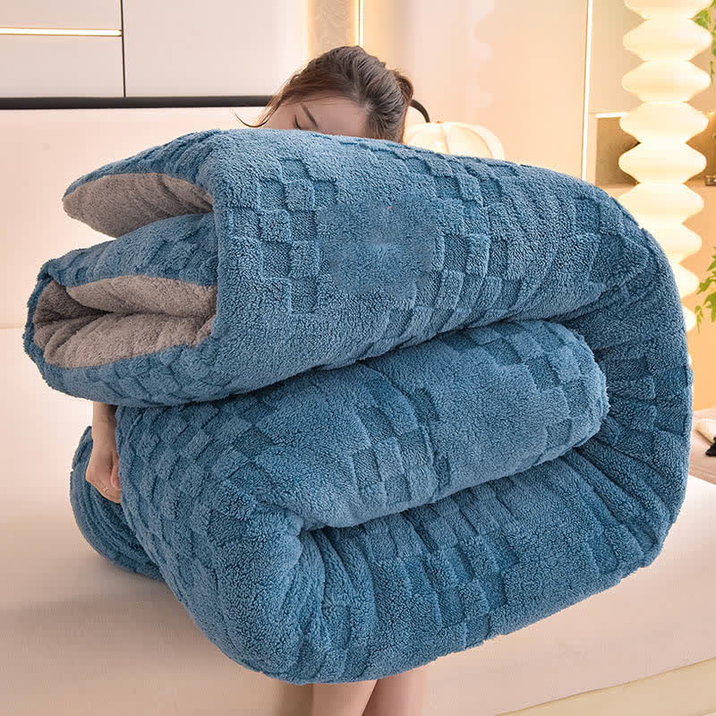 Coperta invernale Sherpa calda con anima trapuntata