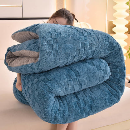 Coperta invernale Sherpa calda con anima trapuntata