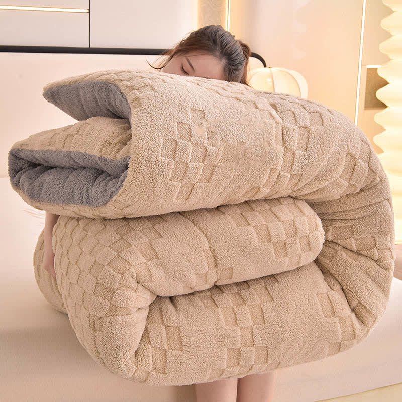 Coperta invernale Sherpa calda con anima trapuntata