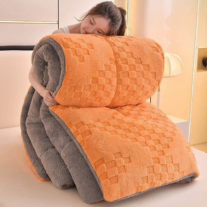Coperta invernale Sherpa calda con anima trapuntata