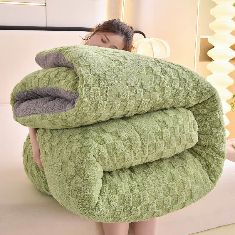 Coperta invernale Sherpa calda con anima trapuntata